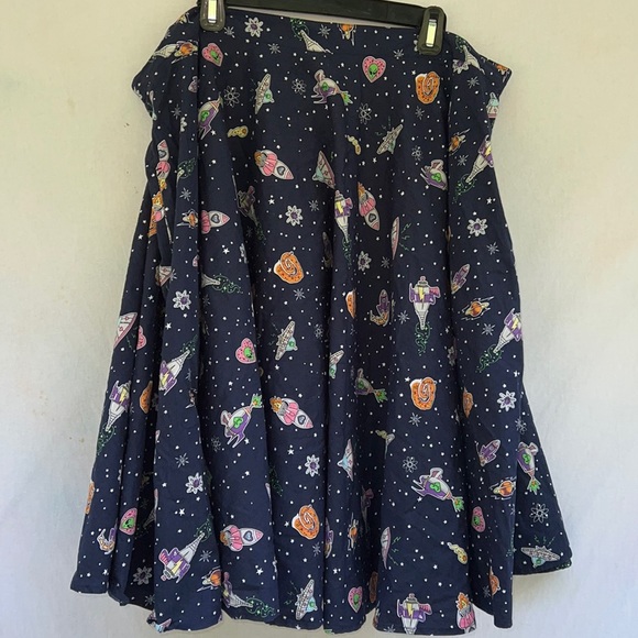 Hell Bunny Dresses & Skirts - EUC Hell Bunny Alien Spaceship UFO Atomic Space Skirt Size 4XL